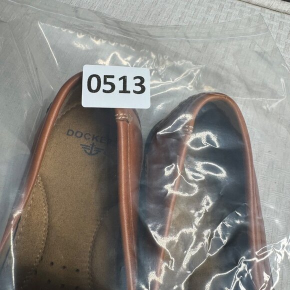 Dockers Mens Leather Loafers Size 8M Brown Catalina Slip-On Shoes